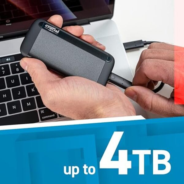 Crucial X8 1TB Portable SSD – USB 3.2 | USB-C & USB-A Compatible