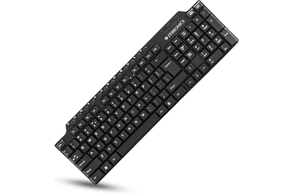 Zebronics ZEB-KM2100 Multimedia USB Keyboard 114 Keys including 12 Dedicated Multimedia & Rupee Key