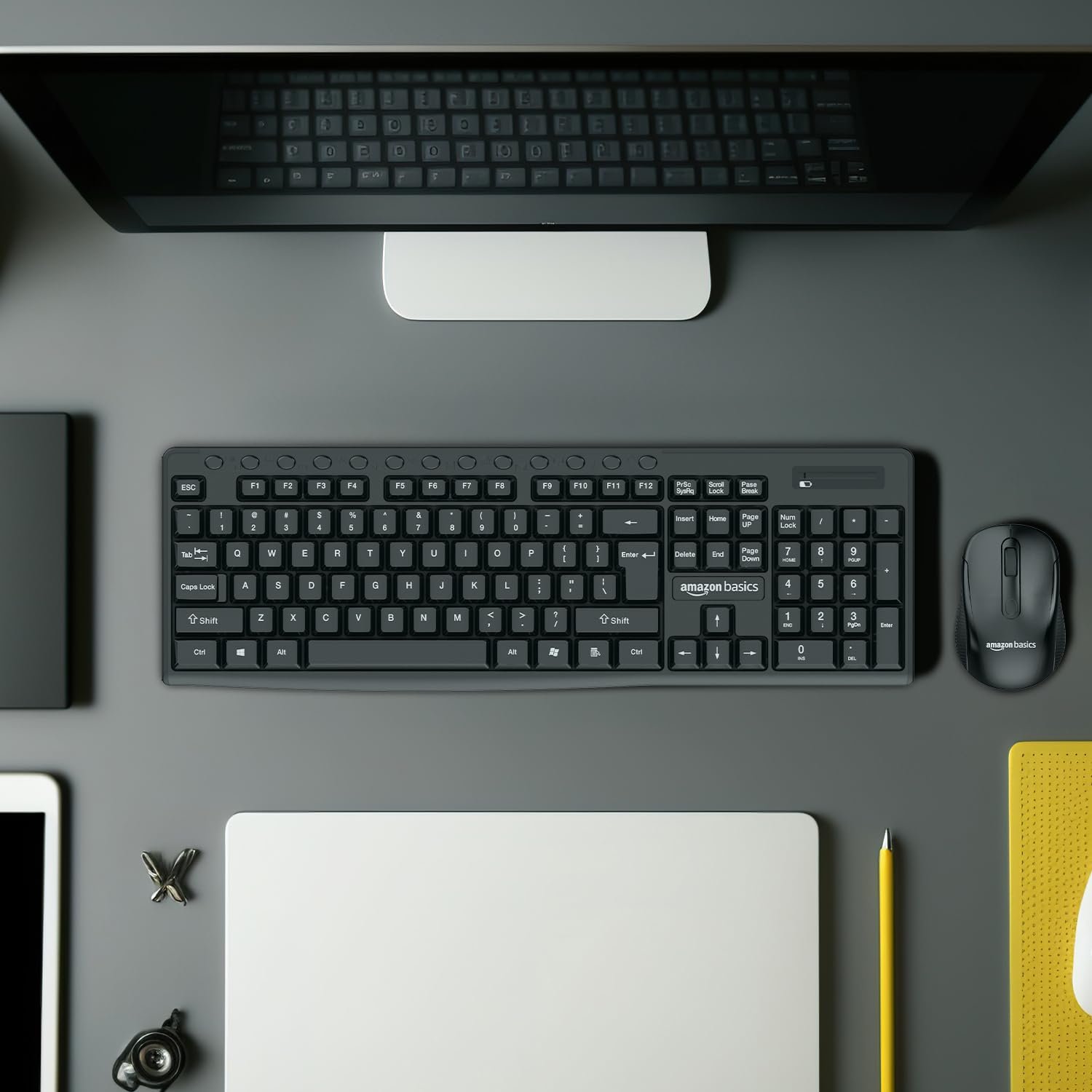 Buy Refurbished laptop with Warranty - Next Day Dispatch Amazon Basics Wireless Keyboard and Mouse Set | 1000 DPI Mouse | 12 Function Keys | Silent Keys | Auto Stand-by | Spill-Resistant (Black) - Image 4