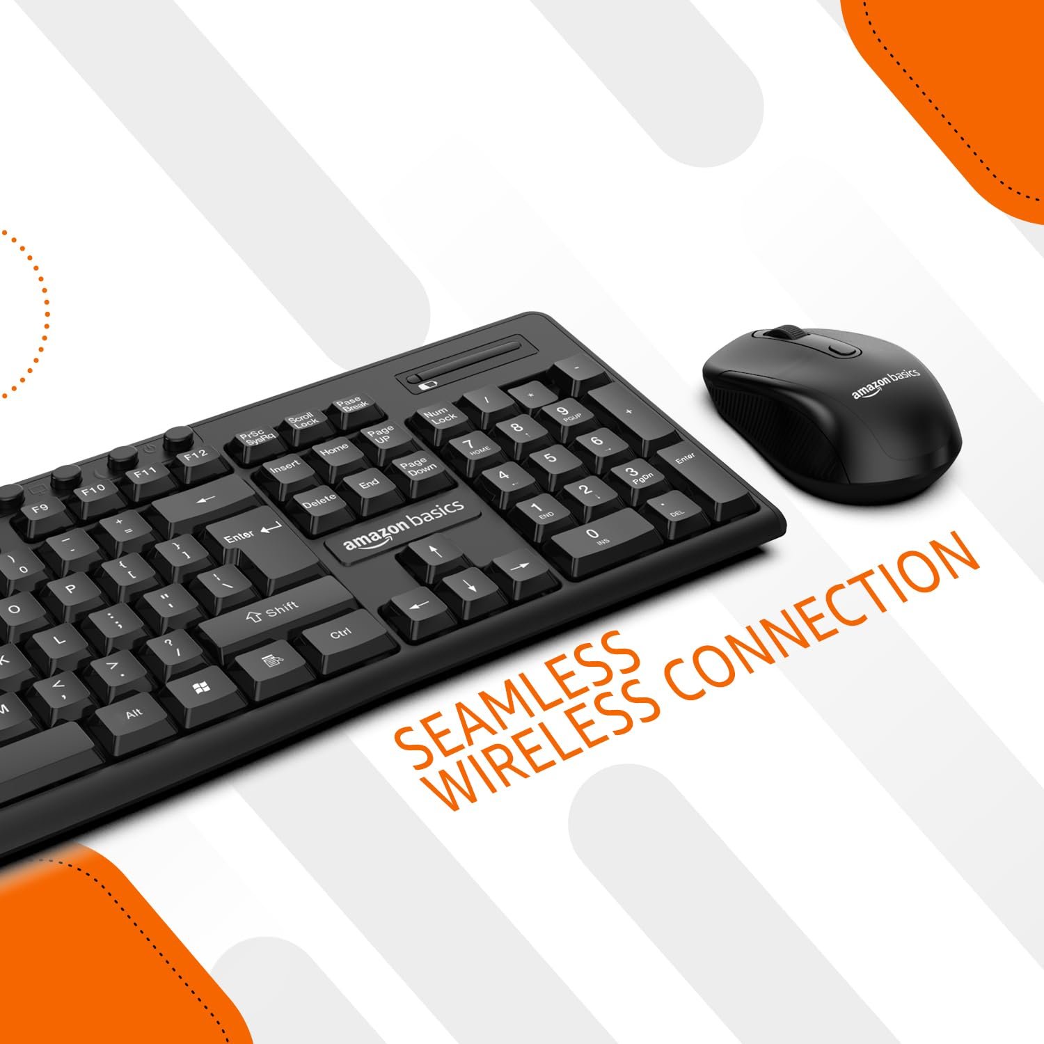 Buy Refurbished laptop with Warranty - Next Day Dispatch Amazon Basics Wireless Keyboard and Mouse Set | 1000 DPI Mouse | 12 Function Keys | Silent Keys | Auto Stand-by | Spill-Resistant (Black) - Image 2